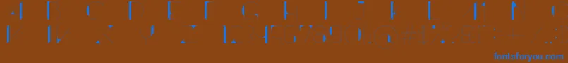Шрифт ContrastoDemo – синие шрифты на коричневом фоне