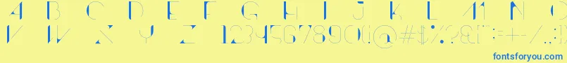 ContrastoDemo Font – Blue Fonts on Yellow Background