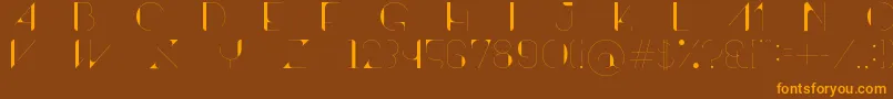 ContrastoDemo Font – Orange Fonts on Brown Background