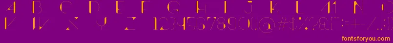 ContrastoDemo Font – Orange Fonts on Purple Background