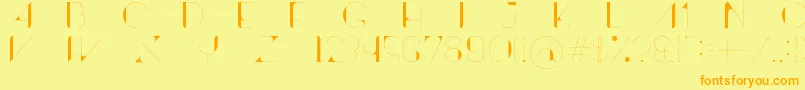 ContrastoDemo Font – Orange Fonts on Yellow Background