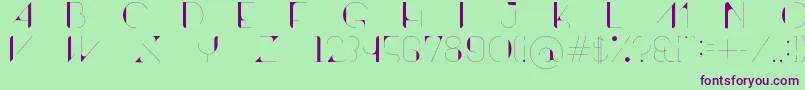 ContrastoDemo Font – Purple Fonts on Green Background