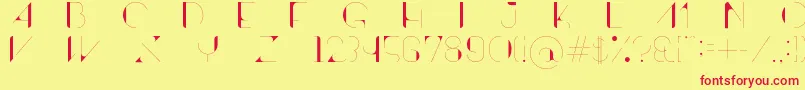 Czcionka ContrastoDemo – czerwone czcionki na żółtym tle