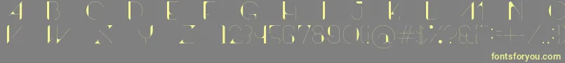 Шрифт ContrastoDemo – жёлтые шрифты на сером фоне