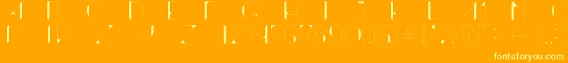 Шрифт ContrastoDemo – жёлтые шрифты на оранжевом фоне