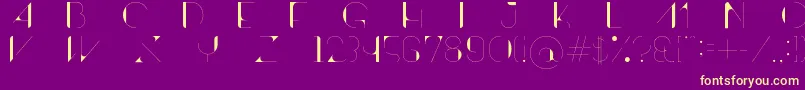 ContrastoDemo-Schriftart – Gelbe Schriften auf violettem Hintergrund