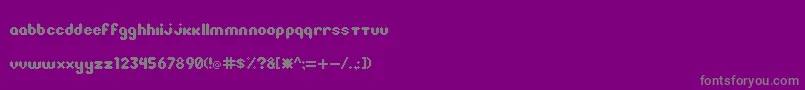 Litebulb8Bit-fontti – harmaat kirjasimet violetilla taustalla