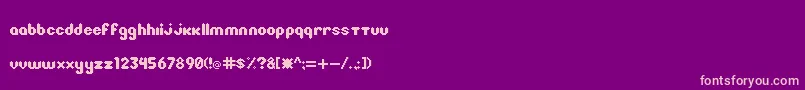 フォントLitebulb8Bit – 紫の背景にピンクのフォント