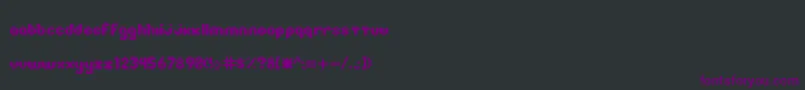 フォントLitebulb8Bit – 黒い背景に紫のフォント
