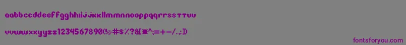 Шрифт Litebulb8Bit – фиолетовые шрифты на сером фоне