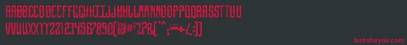GentlemanClownFull Font – Red Fonts on Black Background