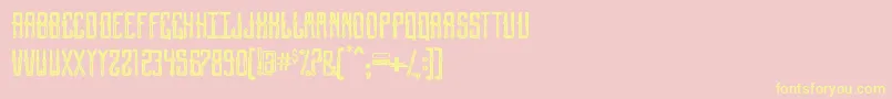 GentlemanClownFull Font – Yellow Fonts on Pink Background