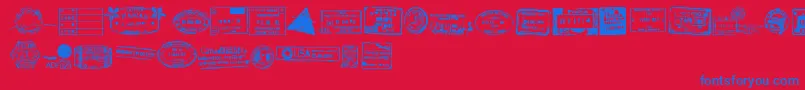 StampSealTfb Font – Blue Fonts on Red Background