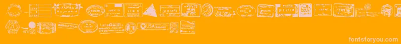 fuente StampSealTfb – Fuentes Rosadas Sobre Fondo Naranja