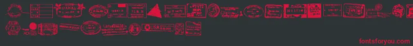 StampSealTfb Font – Red Fonts on Black Background