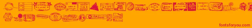 StampSealTfb Font – Red Fonts on Orange Background