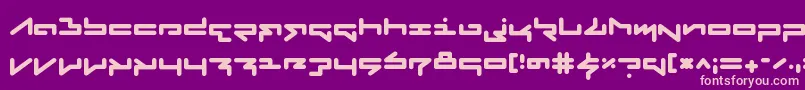 FabricateRegular Font – Pink Fonts on Purple Background