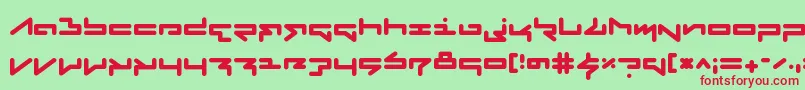 Шрифт FabricateRegular – красные шрифты на зелёном фоне