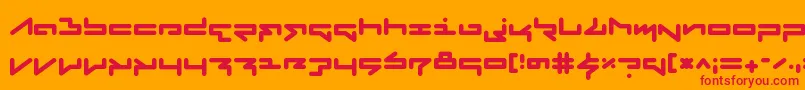 FabricateRegular Font – Red Fonts on Orange Background