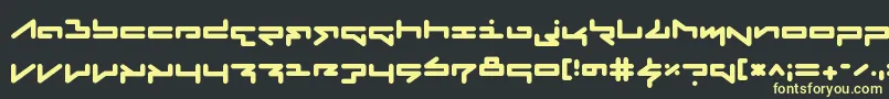FabricateRegular-Schriftart – Gelbe Schriften auf schwarzem Hintergrund