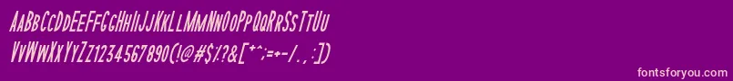 SophisticatedSlimsTightItalic Font – Pink Fonts on Purple Background