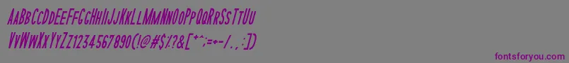 SophisticatedSlimsTightItalic-fontti – violetit fontit harmaalla taustalla