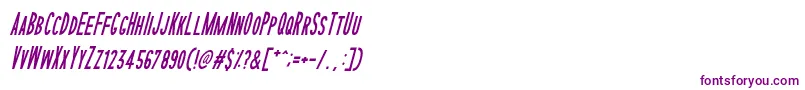 SophisticatedSlimsTightItalic Font – Purple Fonts on White Background