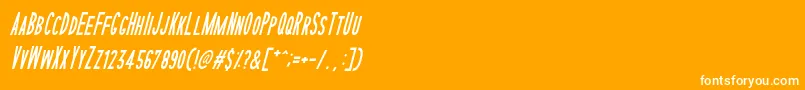 fuente SophisticatedSlimsTightItalic – Fuentes Blancas Sobre Fondo Naranja