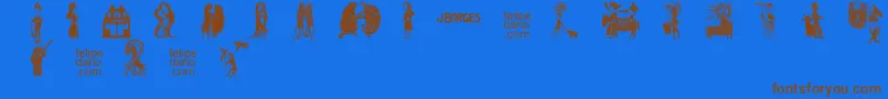 FdJBorges2Ot Font – Brown Fonts on Blue Background