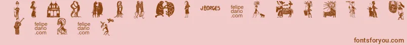 FdJBorges2Ot Font – Brown Fonts on Pink Background