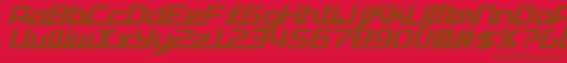 D3roadsterismi Font – Brown Fonts on Red Background