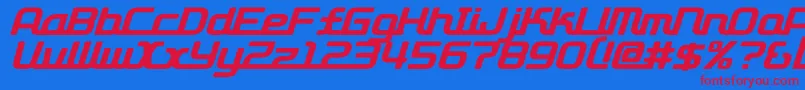 Шрифт D3roadsterismi – красные шрифты на синем фоне