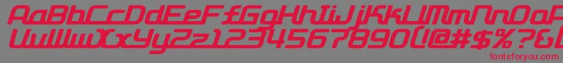 D3roadsterismi Font – Red Fonts on Gray Background