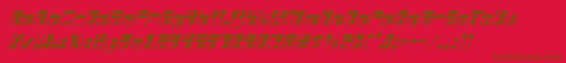 Drosselmeyerlaserital Font – Brown Fonts on Red Background