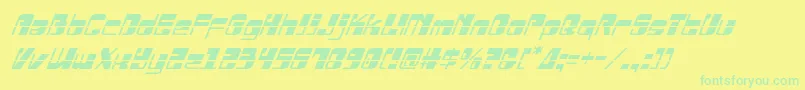 Drosselmeyerlaserital Font – Green Fonts on Yellow Background