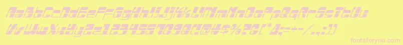 Drosselmeyerlaserital Font – Pink Fonts on Yellow Background