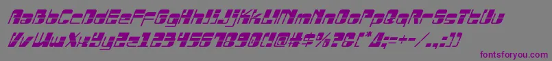 Drosselmeyerlaserital-Schriftart – Violette Schriften auf grauem Hintergrund