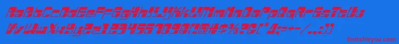 Drosselmeyerlaserital Font – Red Fonts on Blue Background