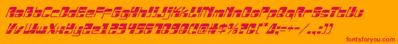 Drosselmeyerlaserital Font – Red Fonts on Orange Background