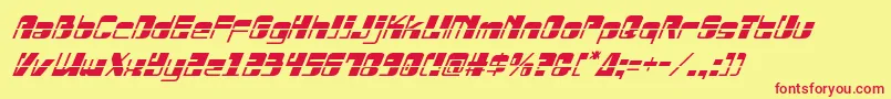 Drosselmeyerlaserital Font – Red Fonts on Yellow Background