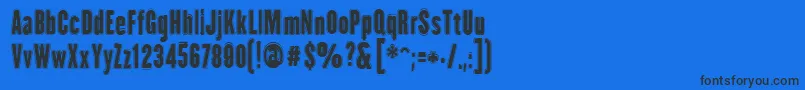 HhAgallasCollege-Schriftart – Schwarze Schriften auf blauem Hintergrund