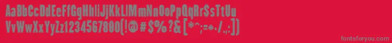 フォントHhAgallasCollege – 赤い背景に灰色の文字