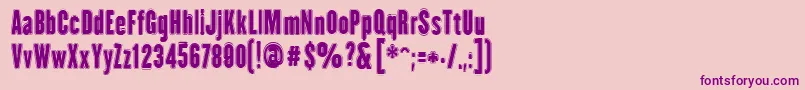 HhAgallasCollege Font – Purple Fonts on Pink Background