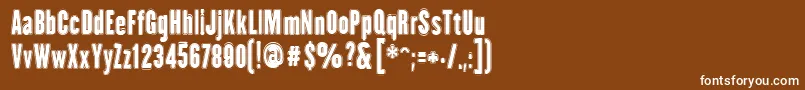 HhAgallasCollege Font – White Fonts on Brown Background