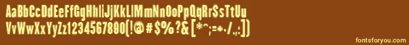 HhAgallasCollege Font – Yellow Fonts on Brown Background