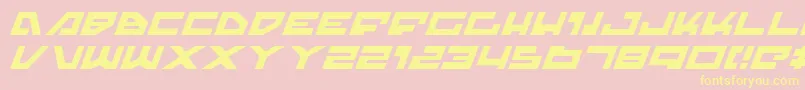 TrajiaExpandedItalic Font – Yellow Fonts on Pink Background