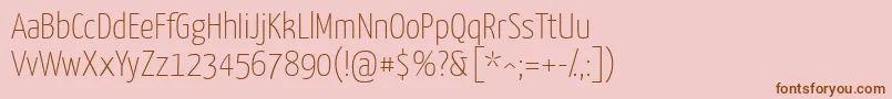 YanonekaffeesatzThin Font – Brown Fonts on Pink Background