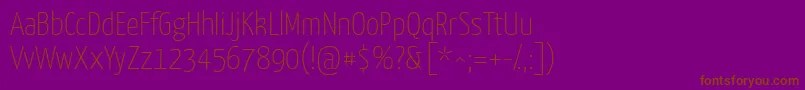 YanonekaffeesatzThin Font – Brown Fonts on Purple Background