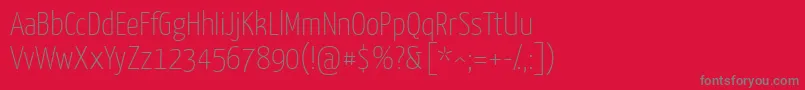 YanonekaffeesatzThin Font – Gray Fonts on Red Background