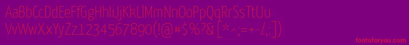 YanonekaffeesatzThin Font – Red Fonts on Purple Background